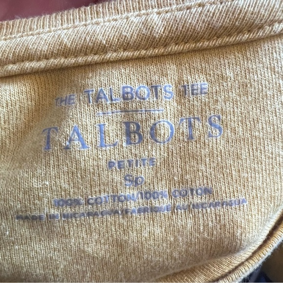 AUTHENTIC TALBOTS TEE- STRIPE womens size SP - Picture 6 of 6